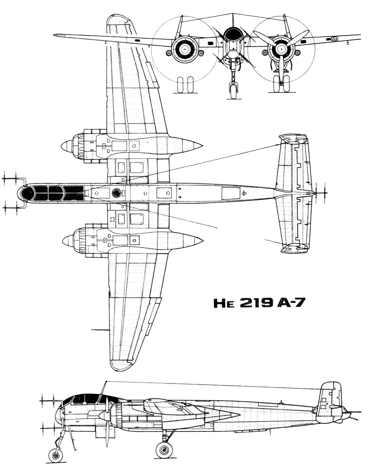 Heinkel 219 Zeichnung
